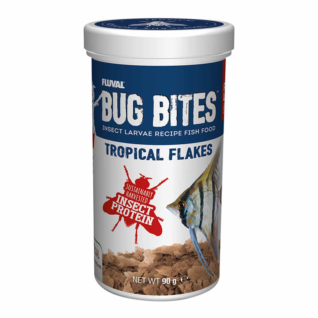 Fluval Bug Bites Tropical Flakes Fish Food, 90g