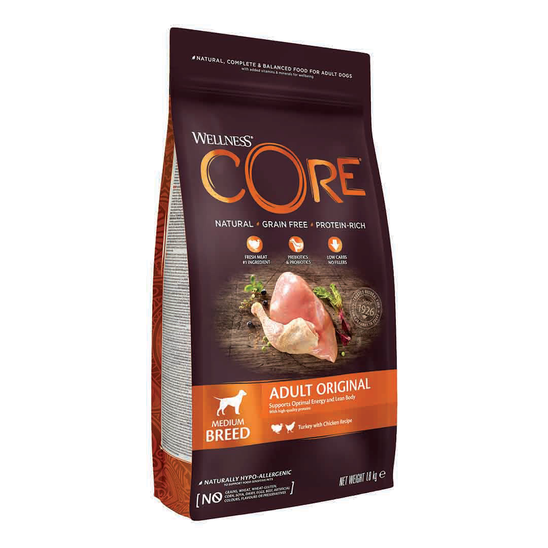 Wellness CORE Dry Dog Food Adult Original Turkey with Chicken Recipe 1.8kg
