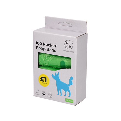 Rufus & Rosie Pocket Poop Bags, 100 Bag