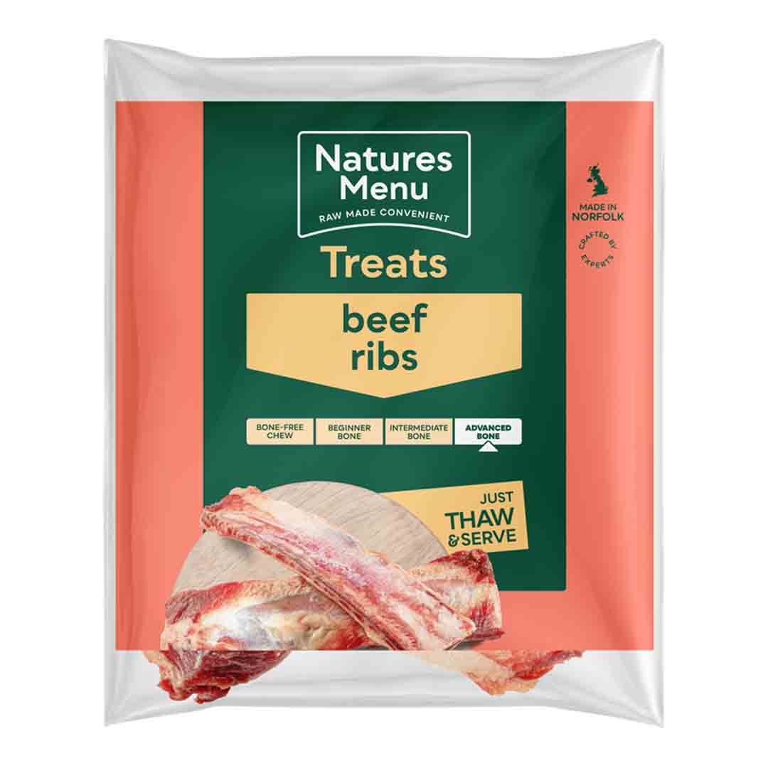 Natures Menu Beef Ribs, Raw Chews, 2 Pack