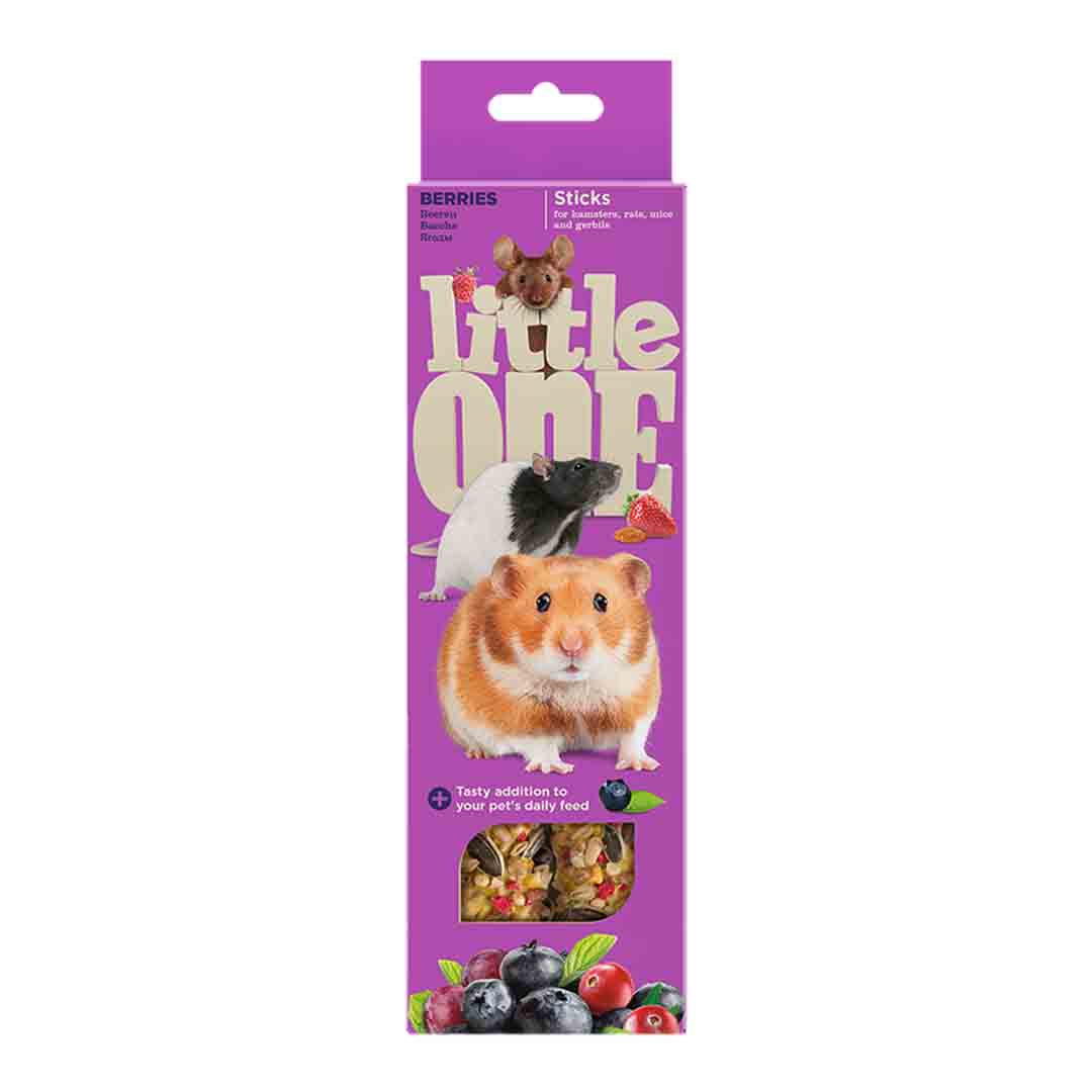 Little One Small Pet Sticks With Berries 2x60G