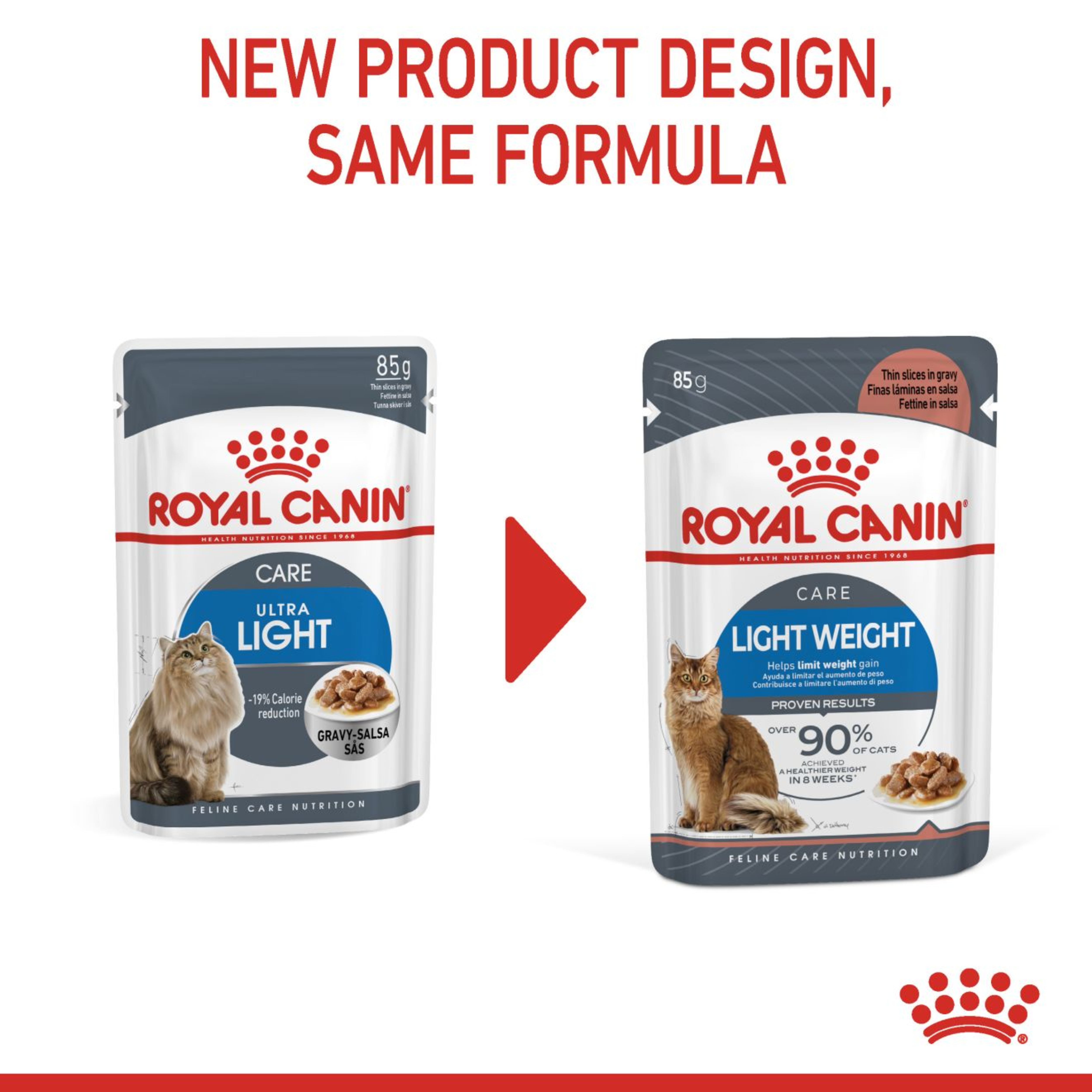 Royal Canin Lightweight Care Wet Cat Food in Gravy 48x85g