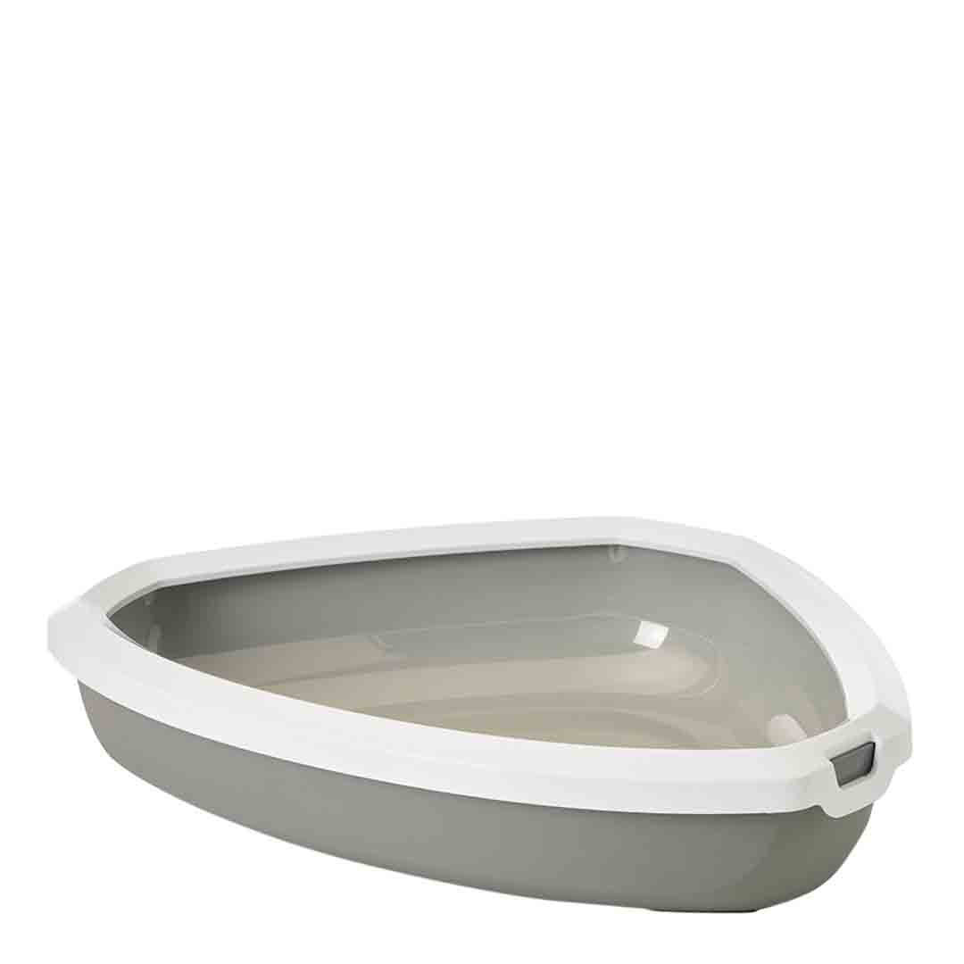 Savic Rincon Jumbo Cat Litter Tray Grey & White