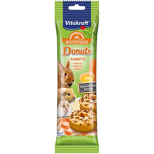Vitakraft Small Animal Donuts Carrot 28g