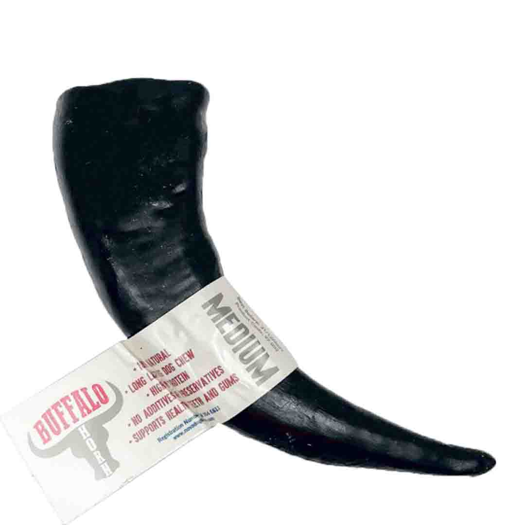 Naw Buffalo Horn Natural Dog Chew, Medium