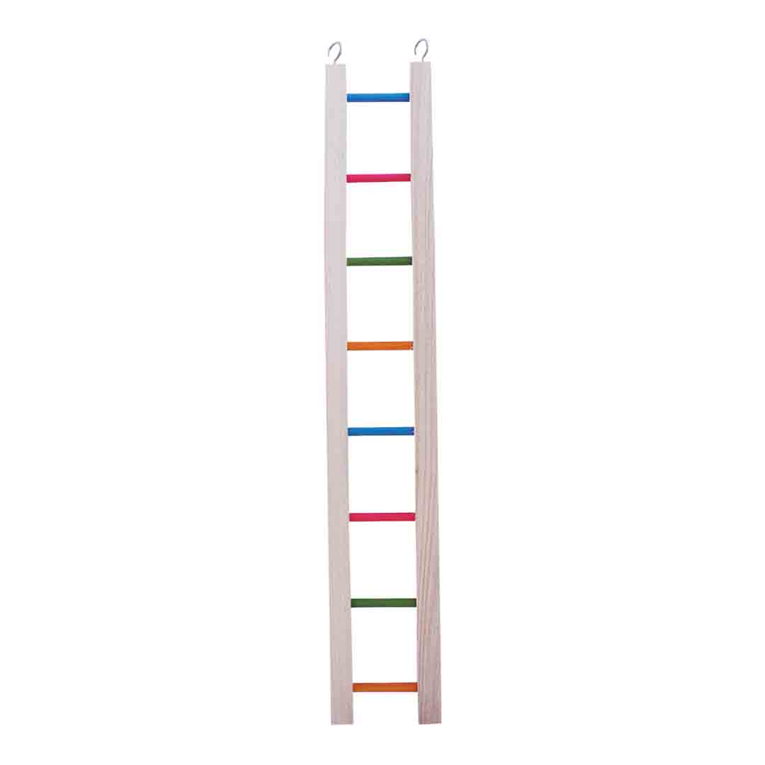 Happy Pet Multi Colour Wooden Ladder for Birds, Small