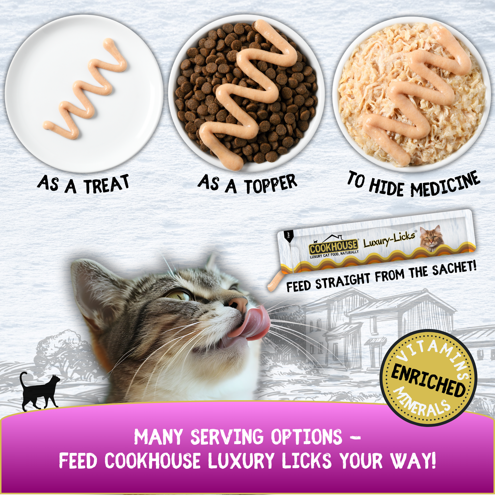 Cookhouse Luxury Licks Puree Cat Treat Salmon 6x15g