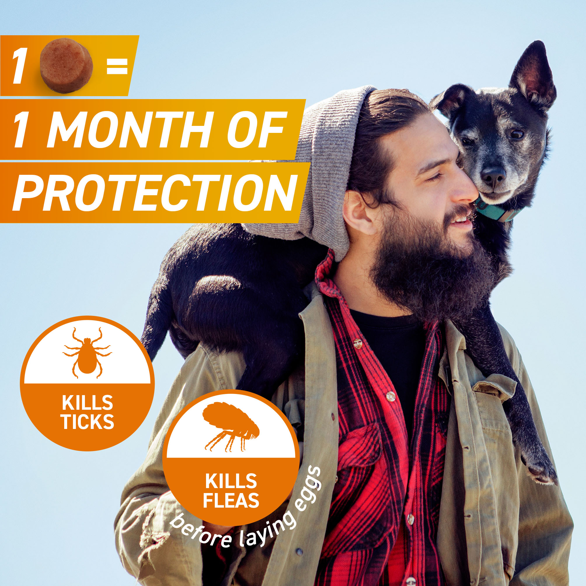 FRONTPRO® Chewable Tablets Flea & Tick Treatment for Small Dogs 2-4kg, 3 Pack