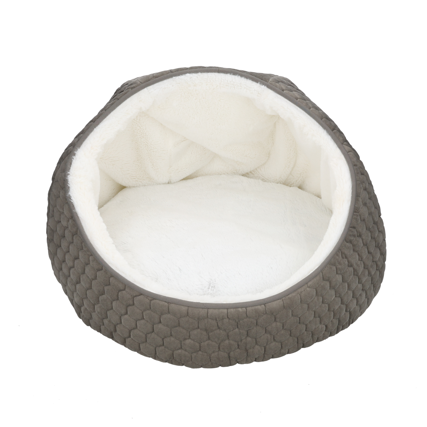 Rufus & Rosie Hooded Geometric Small Cat Bed