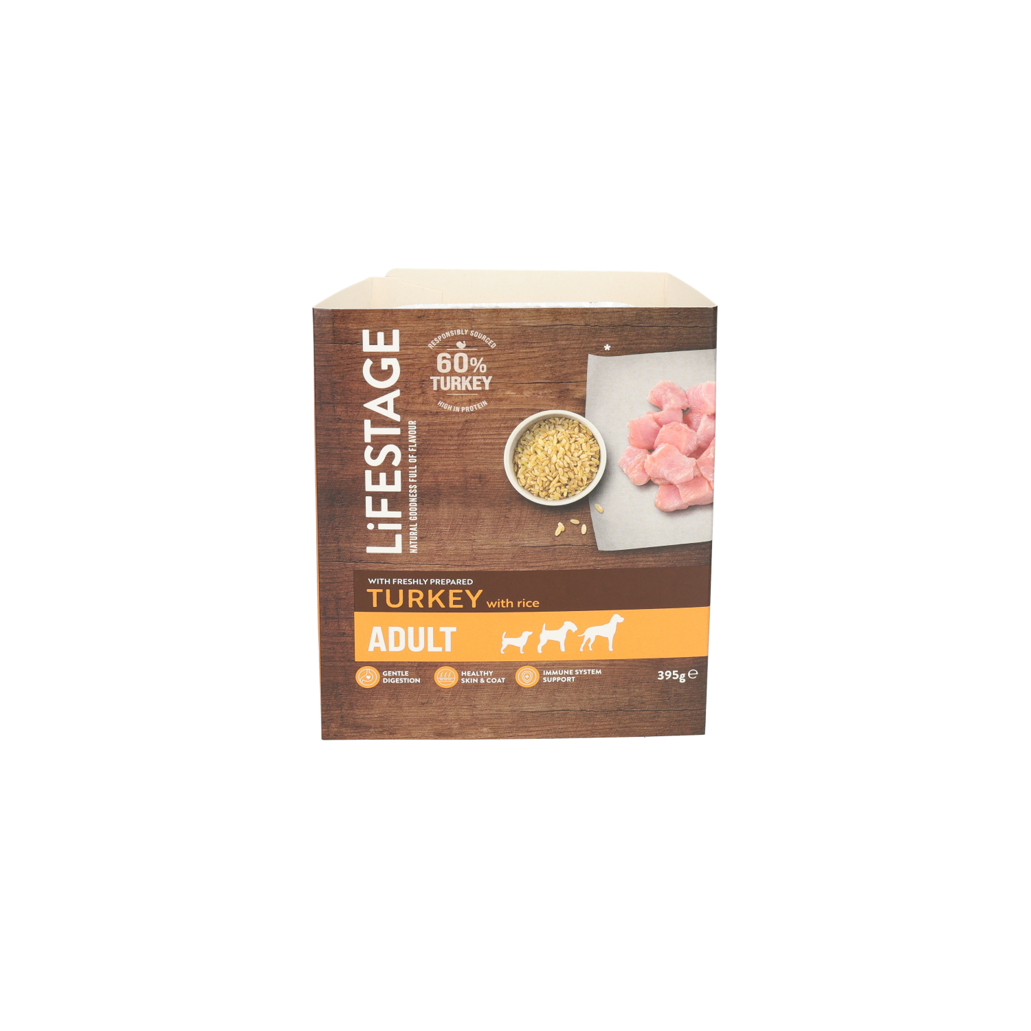 Lifestage Adult Turkey And Rice Dog Food 395g