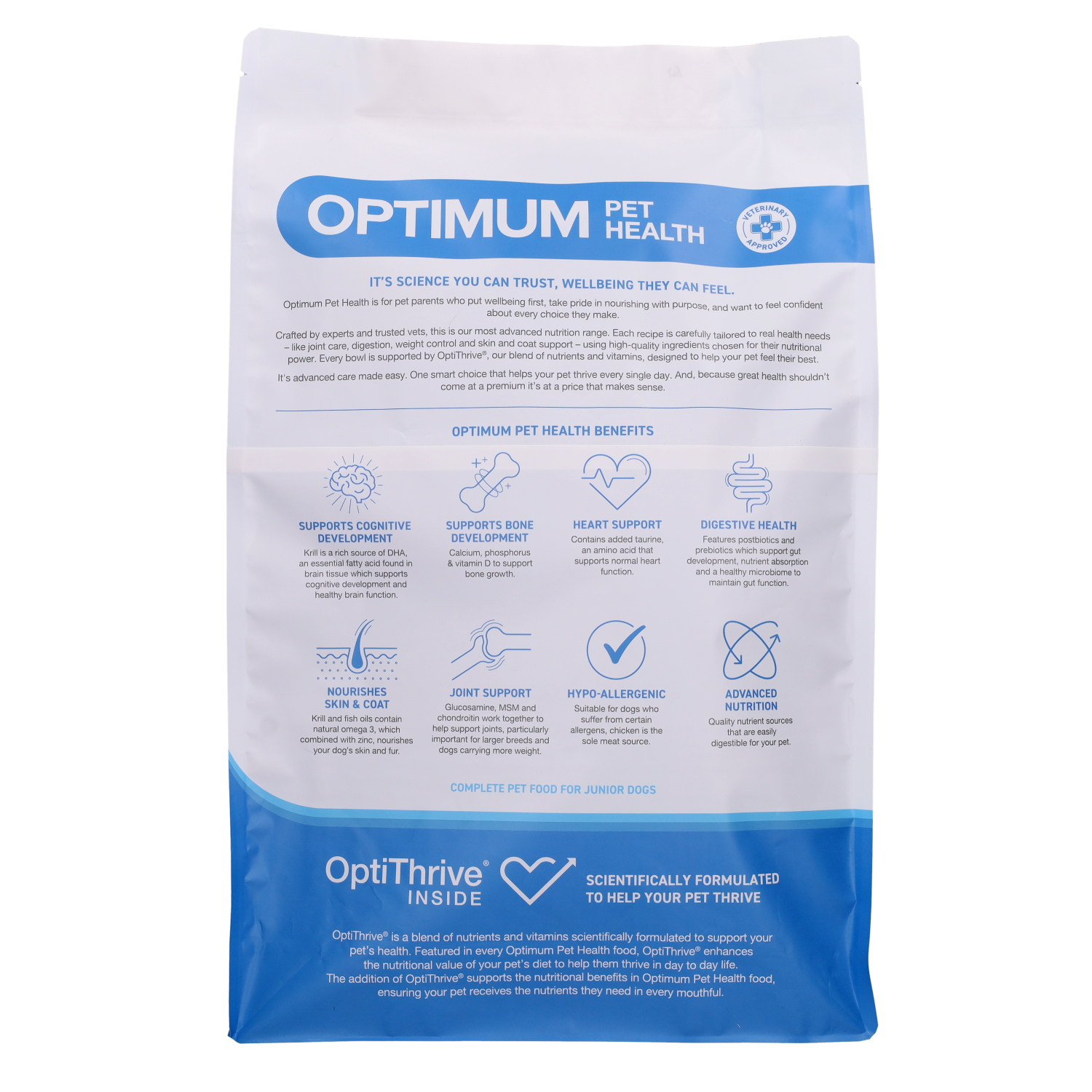 Optimum Pet Health Junior Dry Dog Food, 4kg