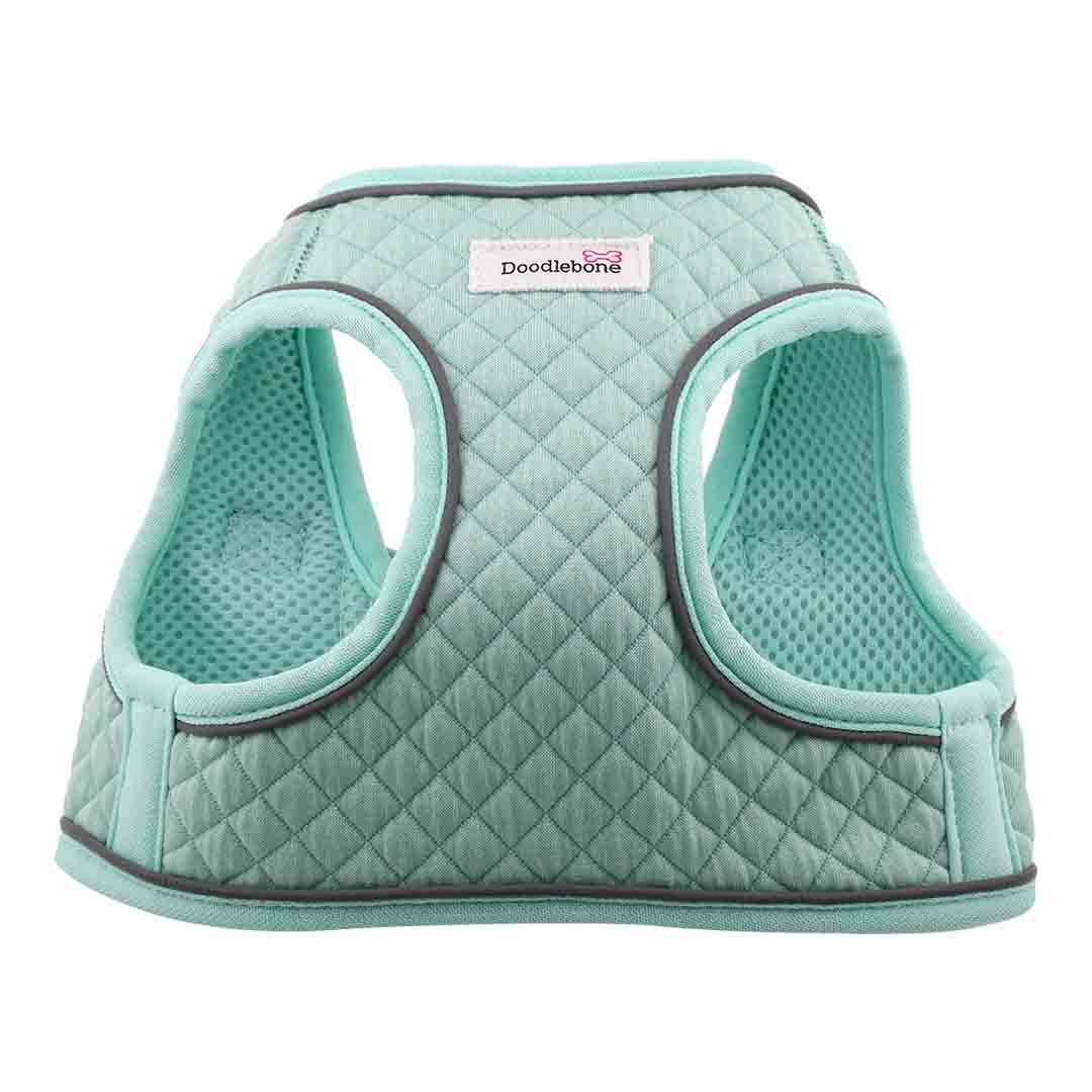 Doodlebone Snappy Mint Quilt Dog Harness 0.5