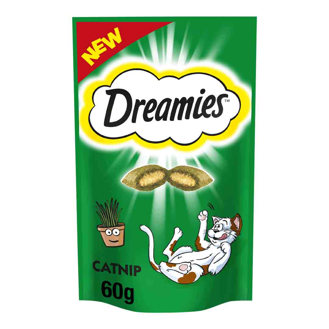Dreamies Adult 1+ Cat Treats with Catnip, Cat Treats, 60g