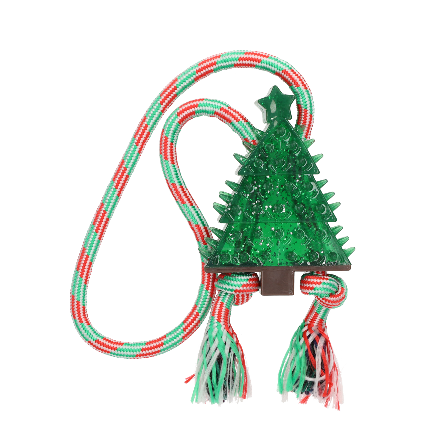 Rufus & Rosie Christmas Rubber Rope Dog Toy Assorted