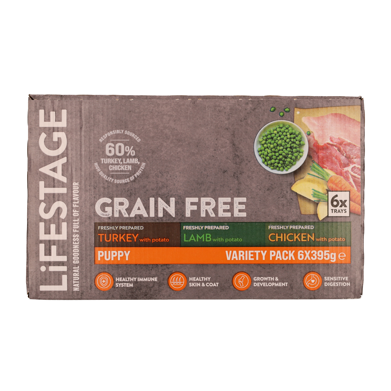 Lifestage Grain Free Puppy Food Variety Pack 6x395g