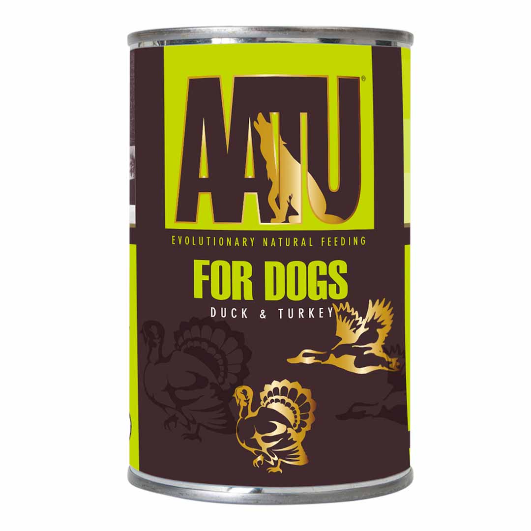 AATU Wet Dog Food Duck and Turkey Tin 400g