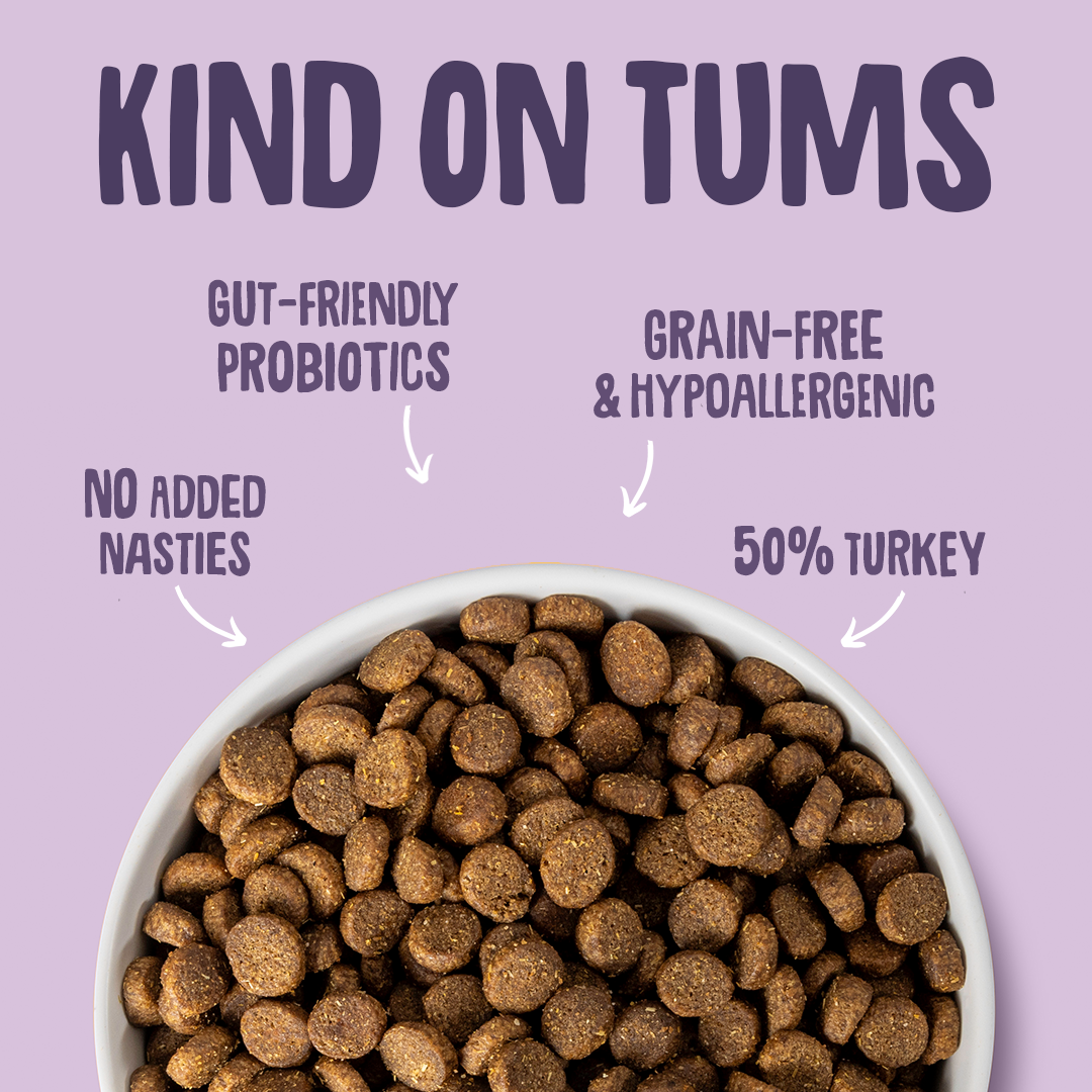 Scrumbles Dry Dog Food for Adult & Seniors Turkey 2kg