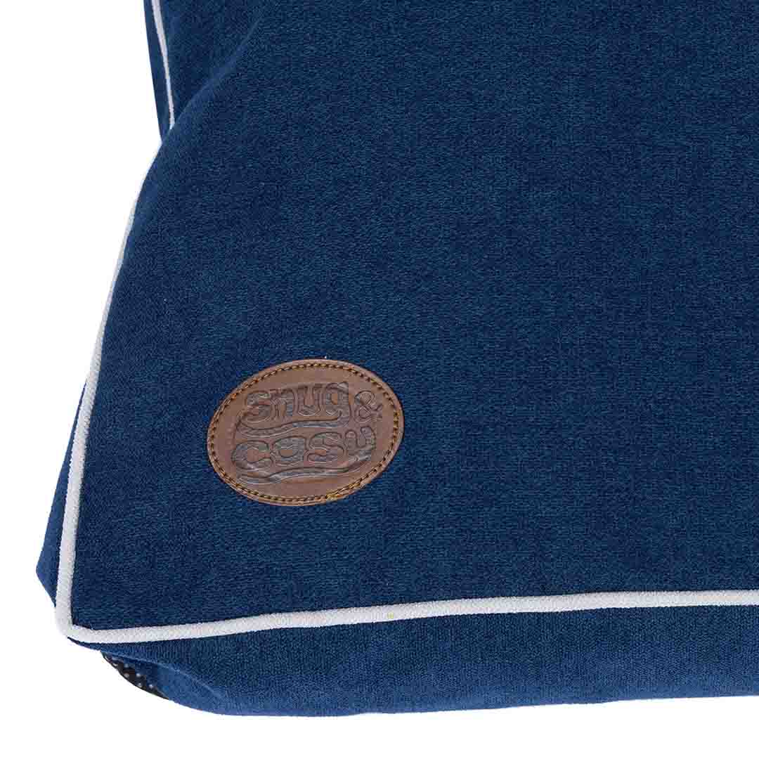 Snug & Cosy Dog Bed Lounger Ocean Blue 90x60cm