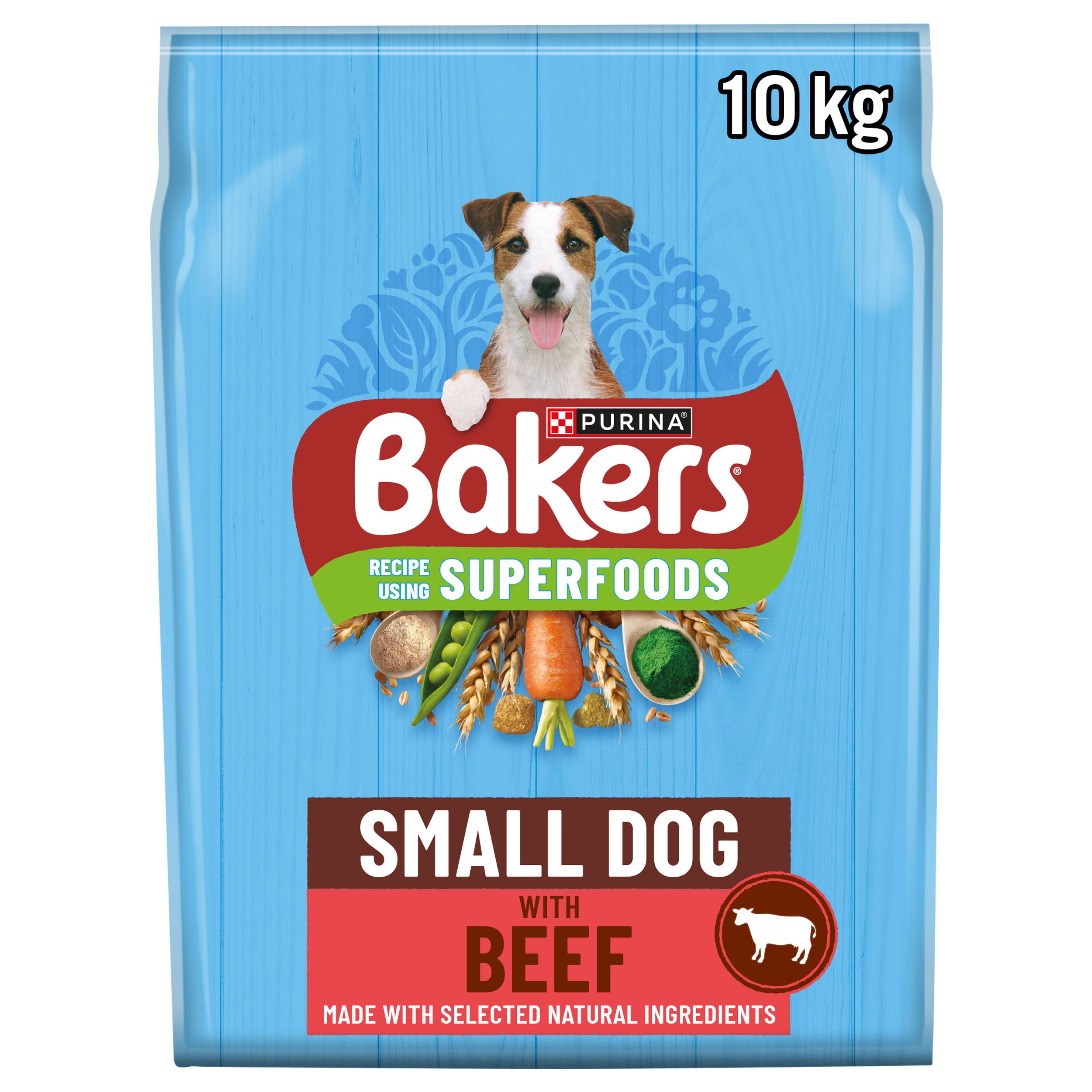Bakers Superfoods Small Dog Beef Dry Dog Food 10kg