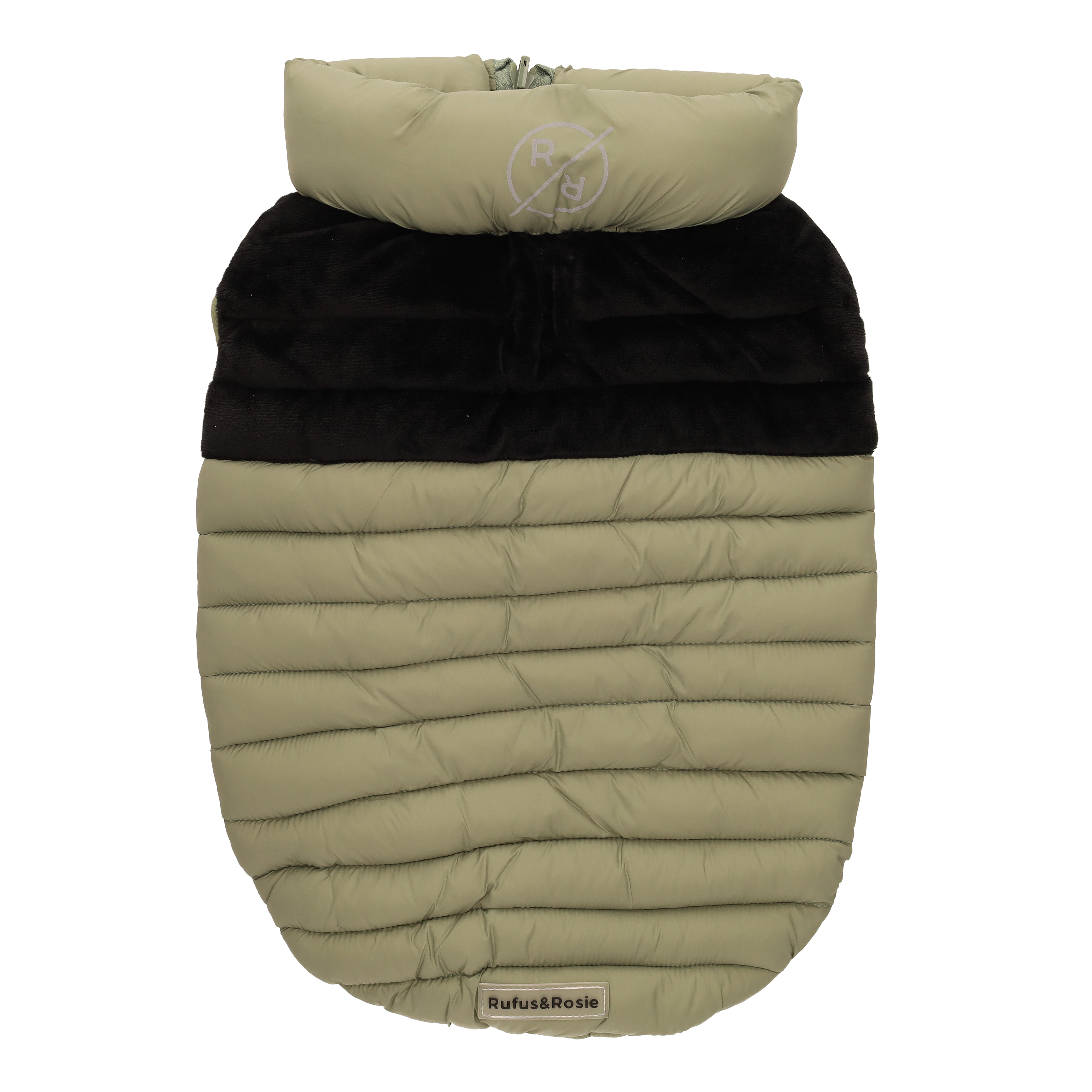 Rufus & Rosie Dog Puffer Jacket Green S Plus