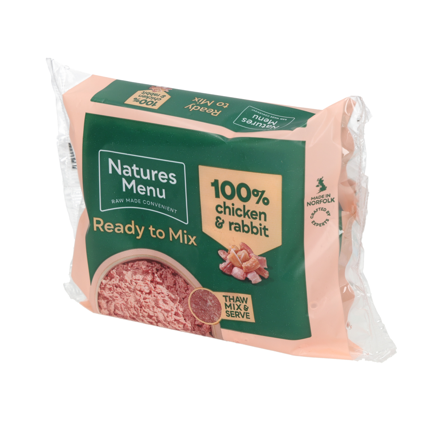 Natures Menu Chicken And Rabbit Raw Dog Food, 400g
