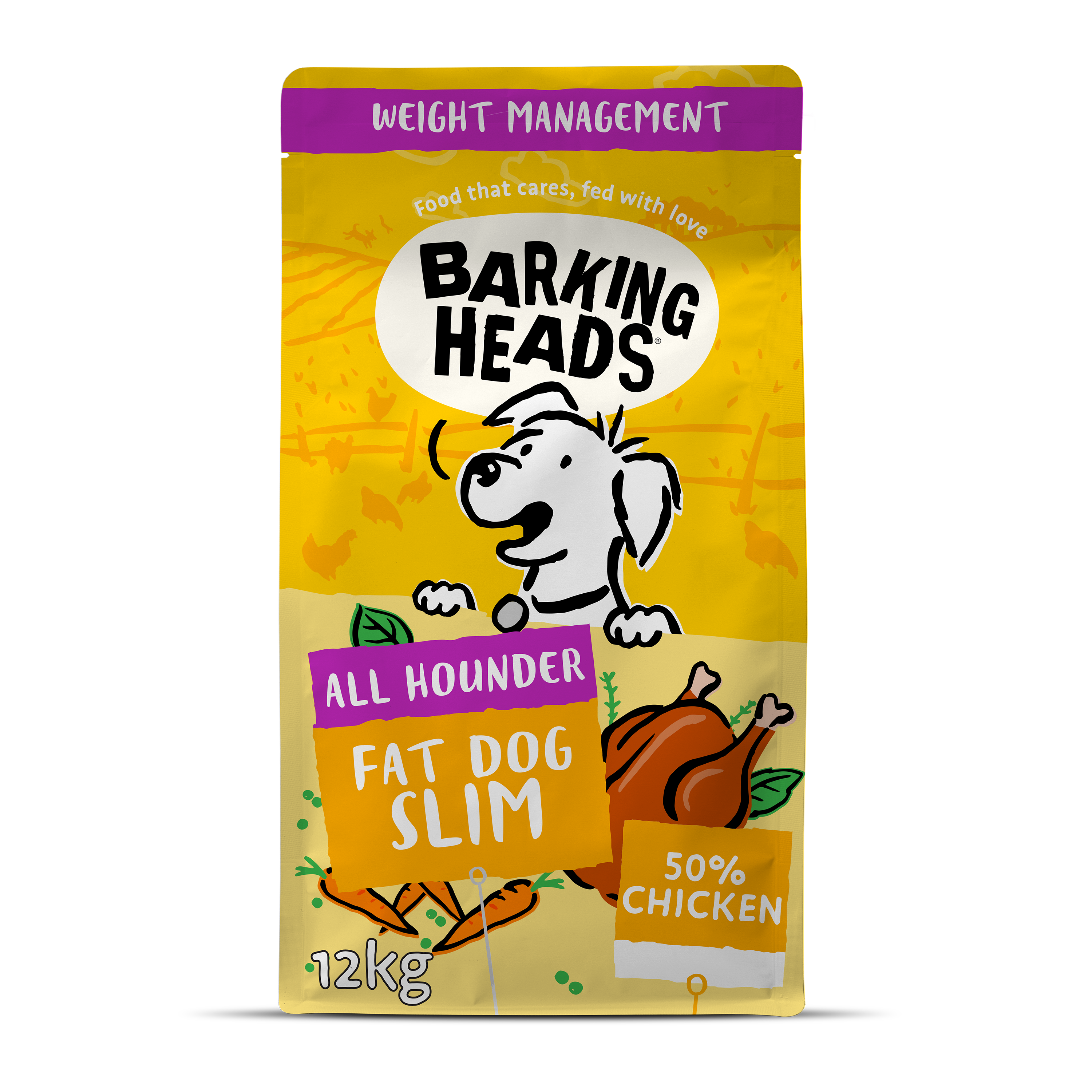Barking Heads All Hounder Fat Dog Slim Chicken Dry Dog Food, 12kg