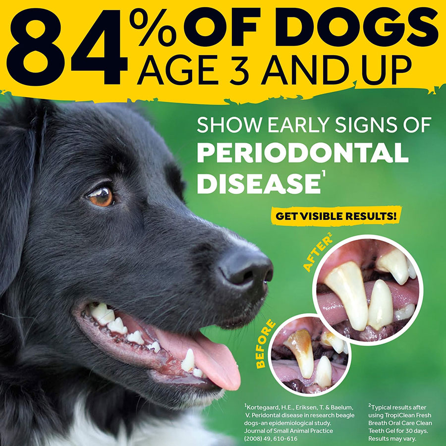 Tropiclean Fresh Breath No Brushing Oral Care Gel for Dogs 118ml