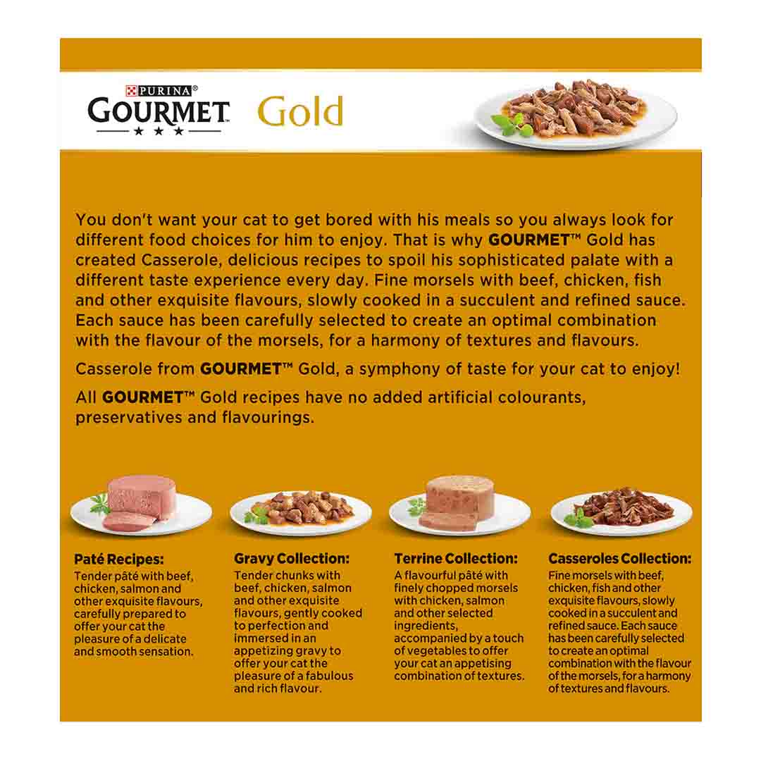 Gourmet Gold Pate Mixed Flavours Cat Food 8x85g