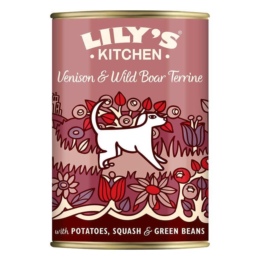Lily's Kitchen Dog Food, Venison and Wild Boar Terrine, 400g