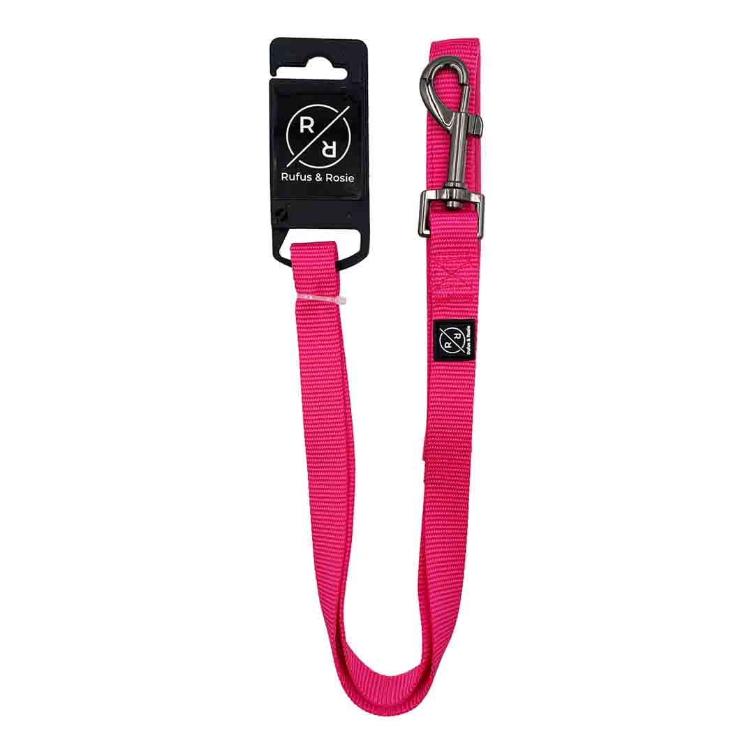 Rufus & Rosie Padded Handle Dog Lead, Pink