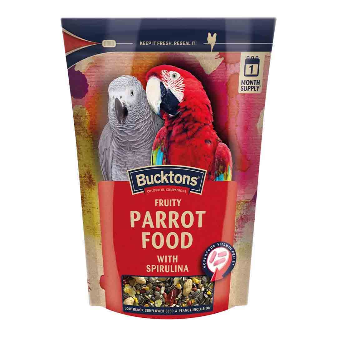 Bucktons Fruity Parrot Food with Spirulina 1.5Kg