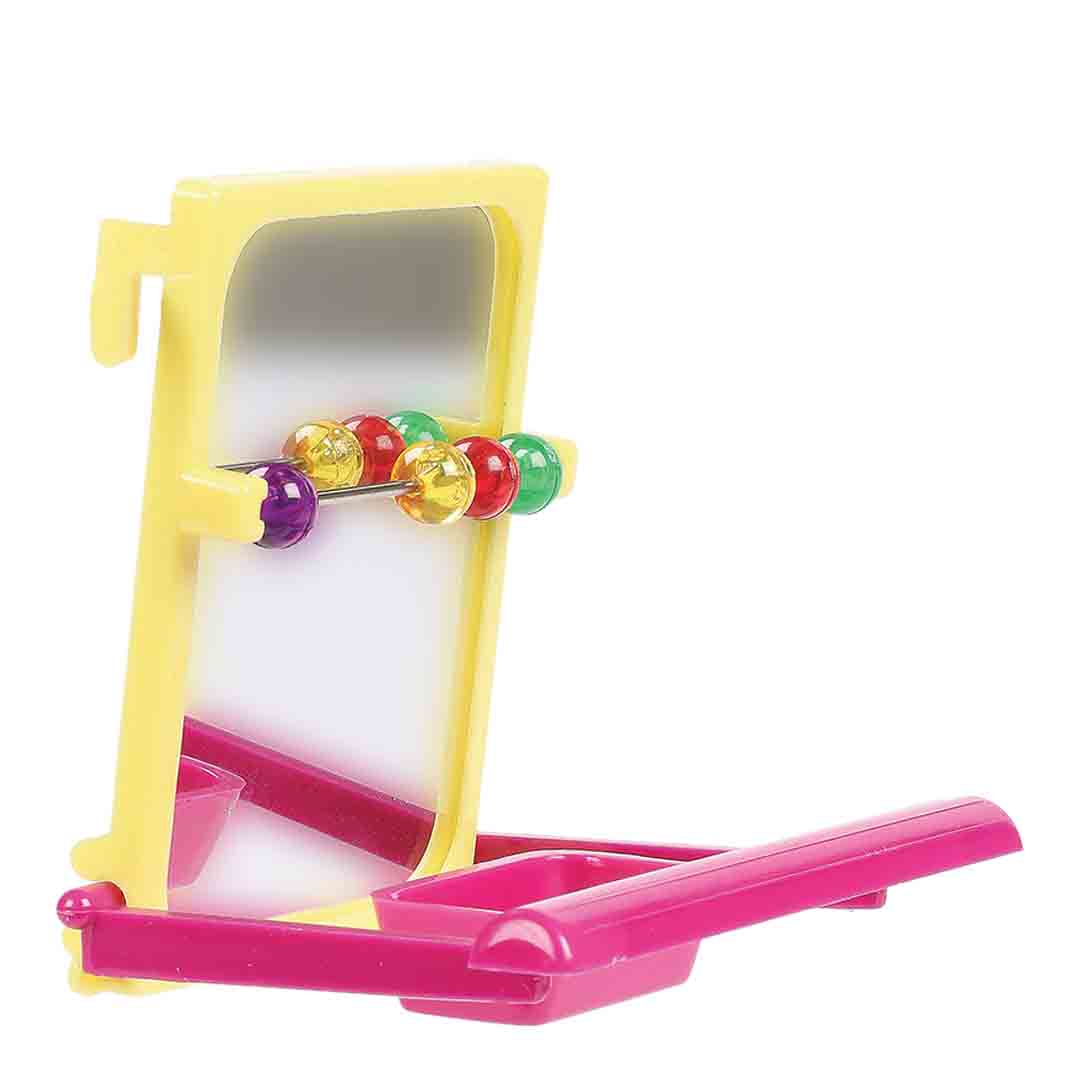 Happy Pet Mirror with Perch Bird Toy