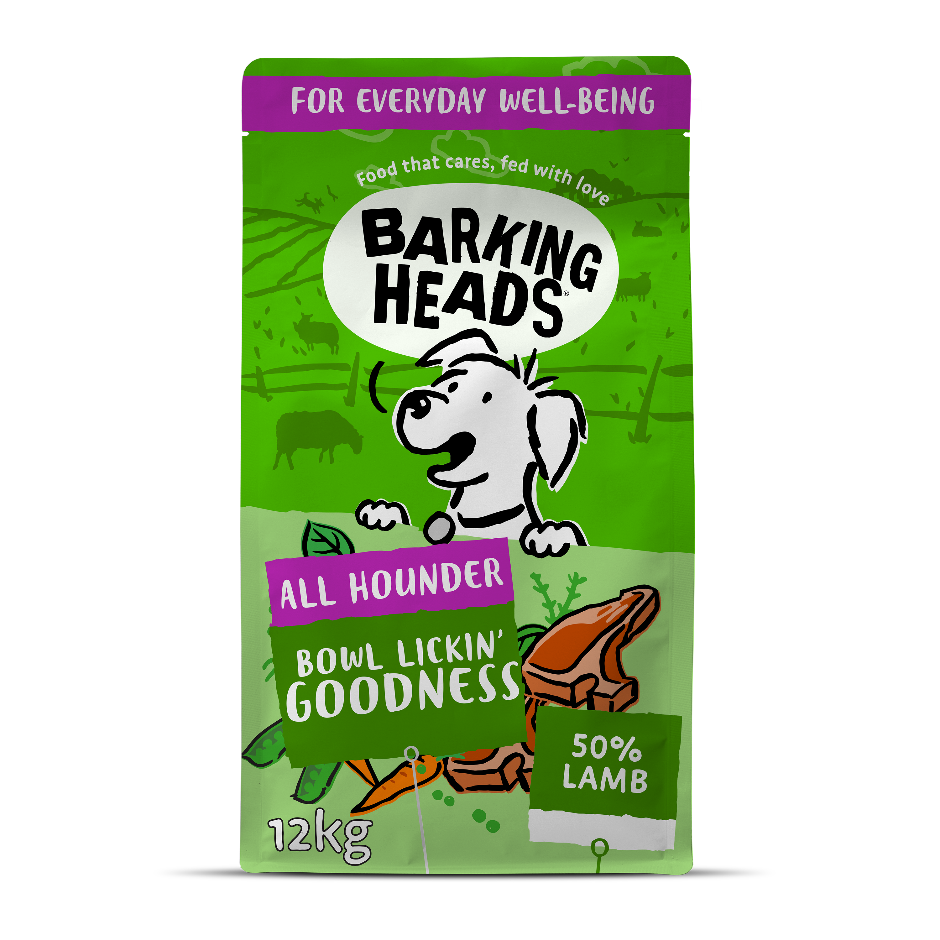 Barking Heads All Hounder Bowl Lickin Goodness Lamb Dry Dog Food, 12kg