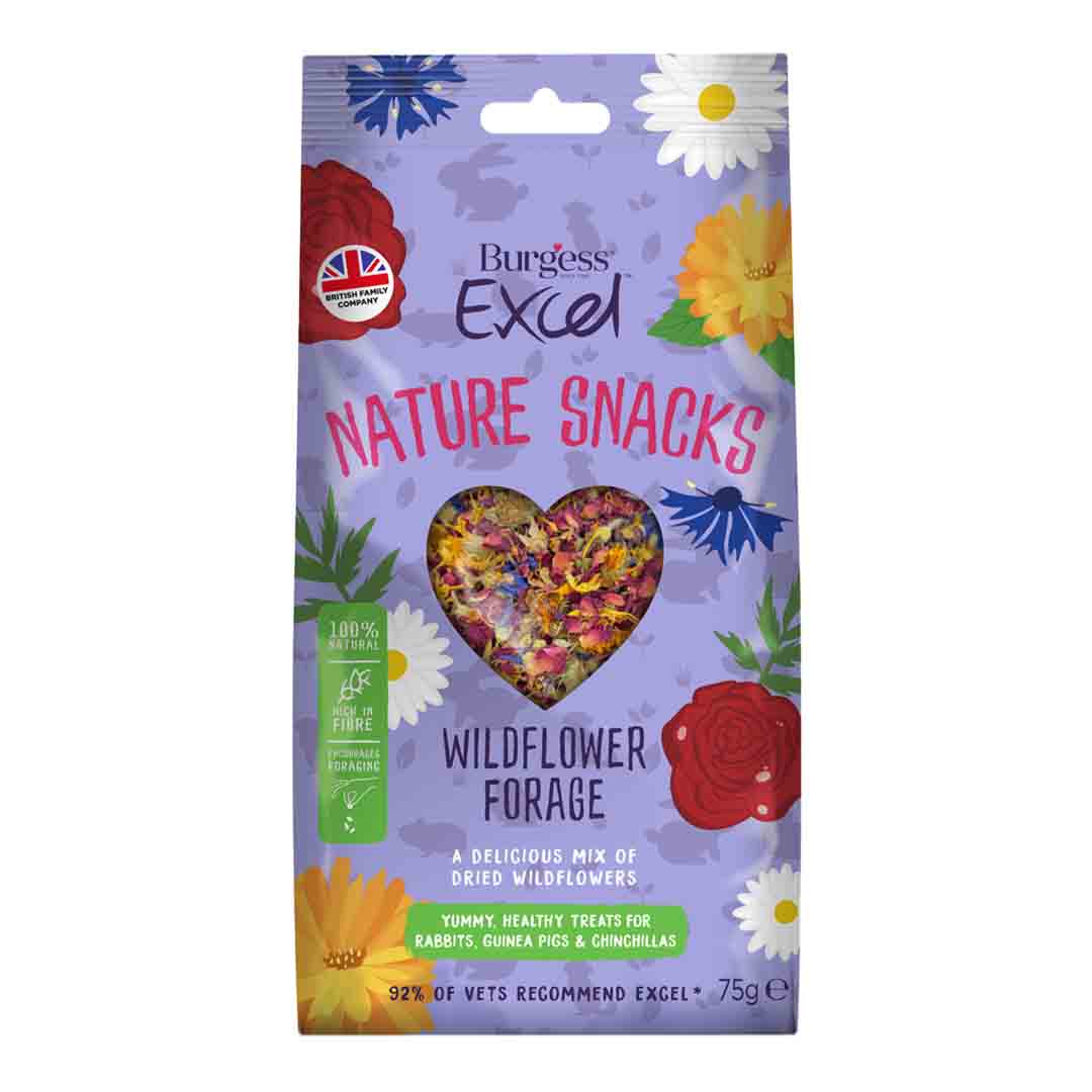 Excel Wildflower Forage, Small Pet Treats, 75g