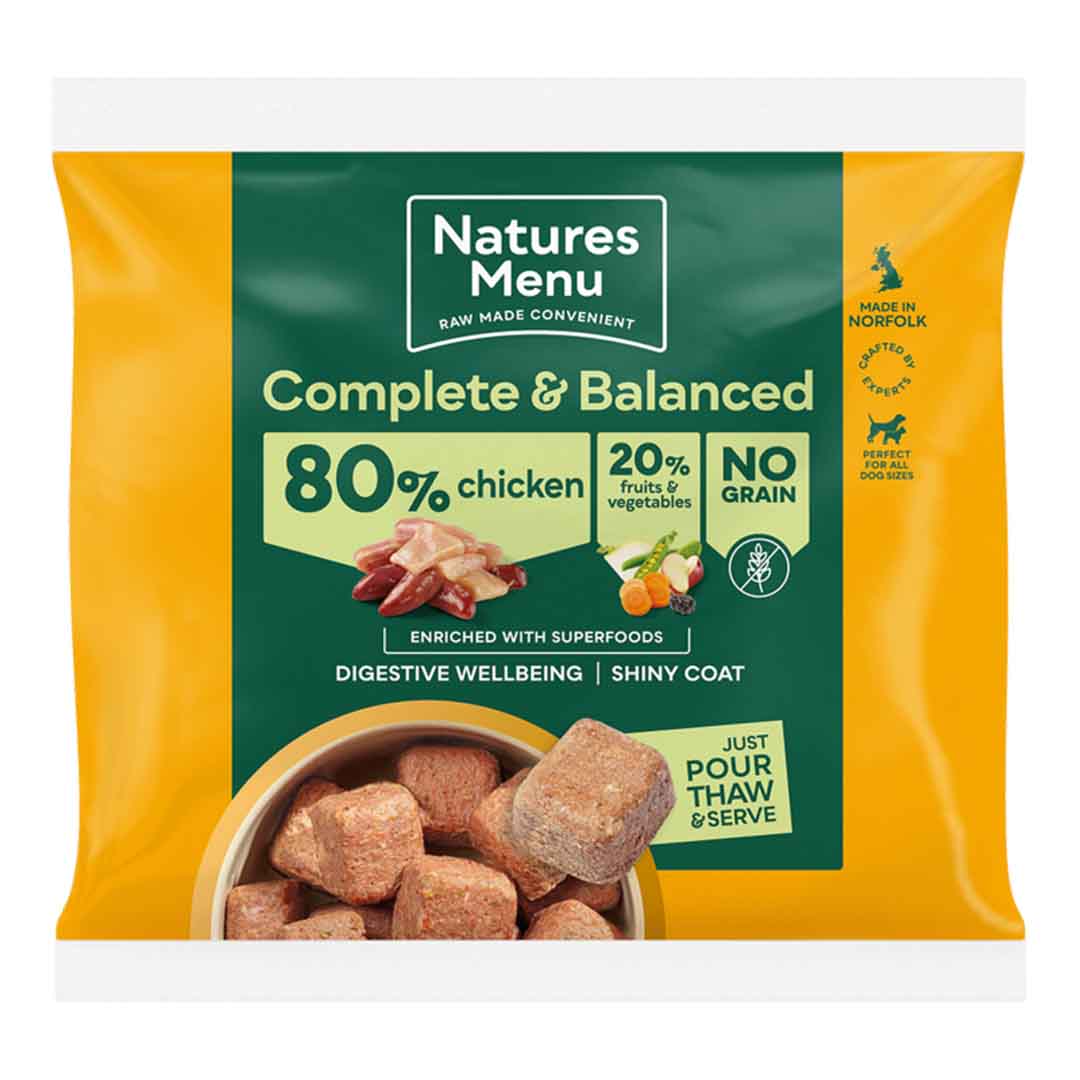 Natures Menu Complete and Balanced 80/20 Chicken Nuggets Dog Food 1kg