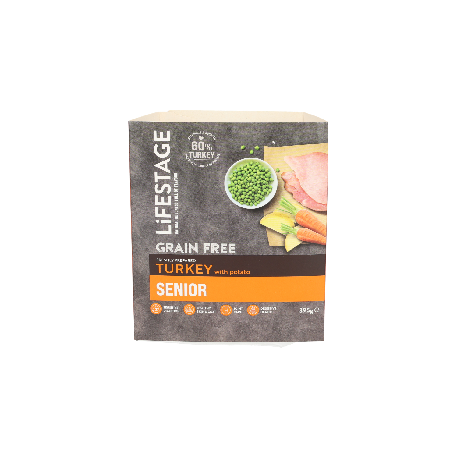 Lifestage Senior Grain Free Turkey And Potato Dog Food 395g