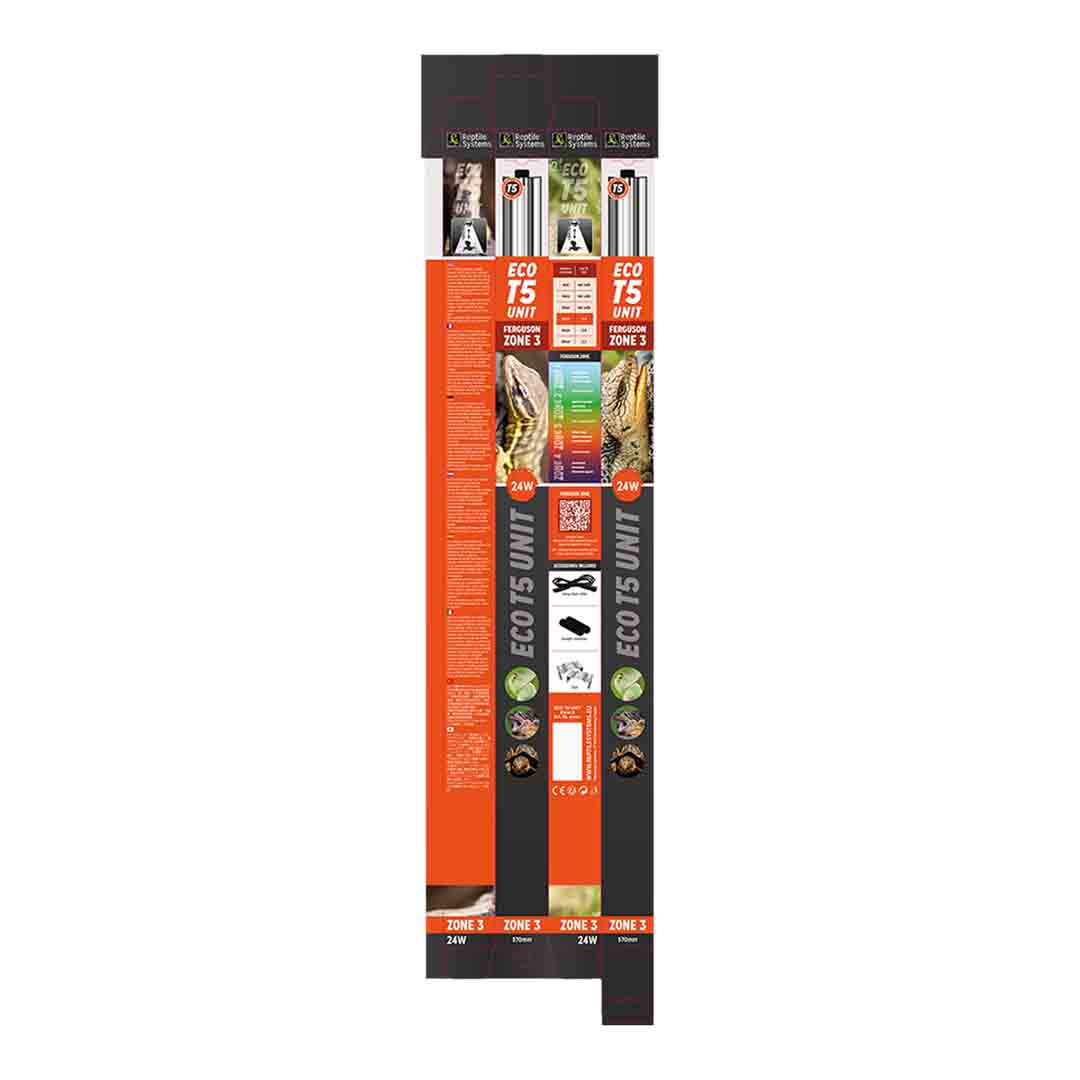Reptile System Eco T5 Unit Zone 3 UV Lighting