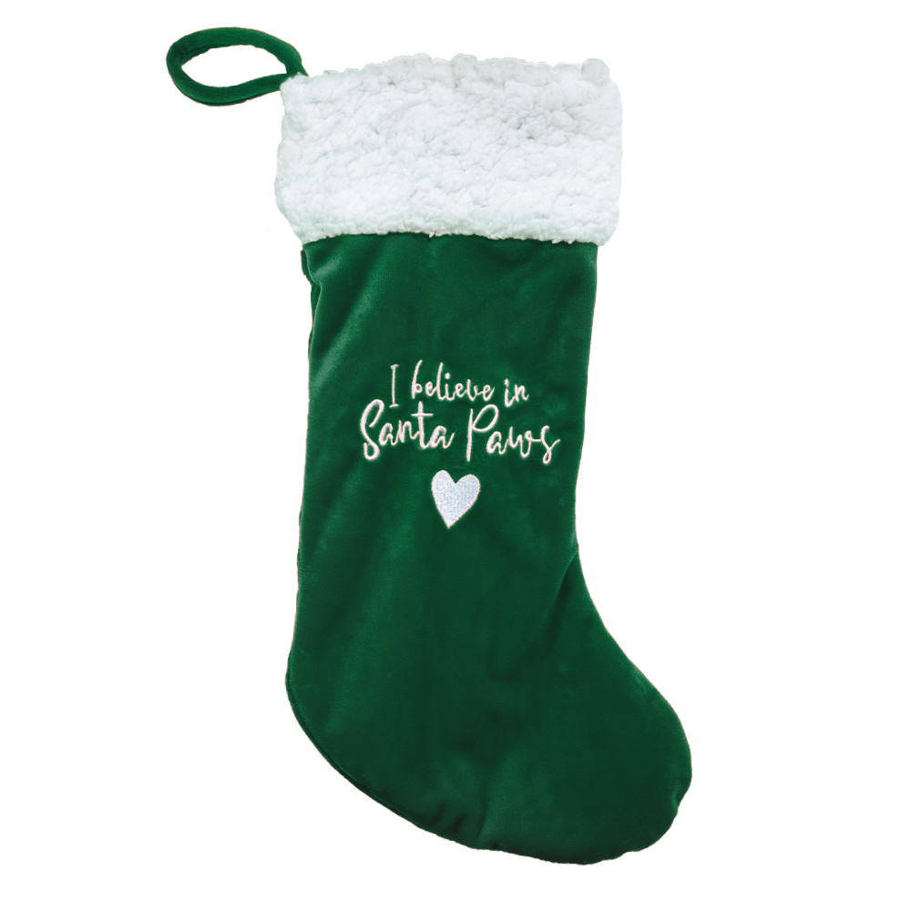 I Believe In Santa Paw Dog Stocking