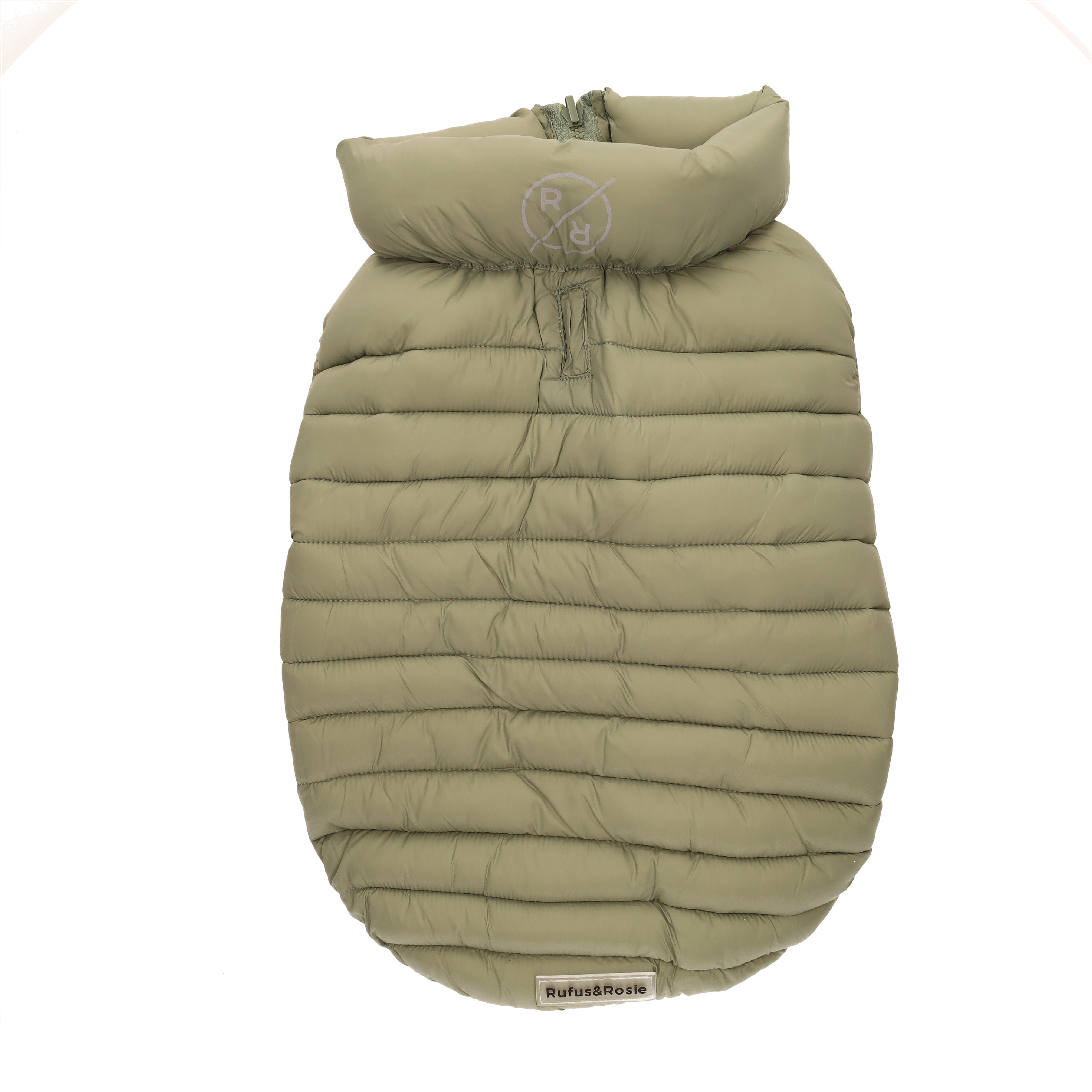 Rufus & Rosie Dog Puffer Jacket Green M Plus