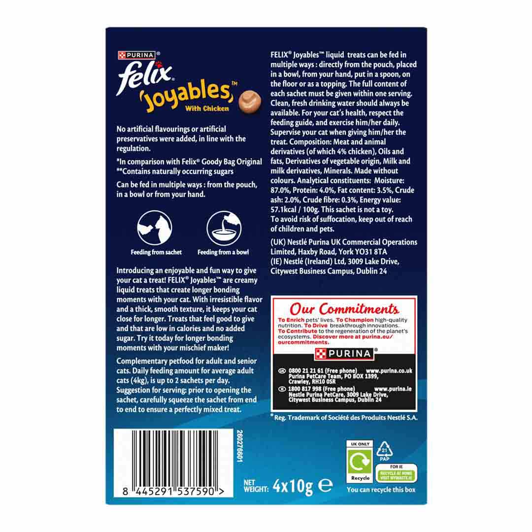 FELIX Joyables Chicken Liquid Cat Treats 4x10g