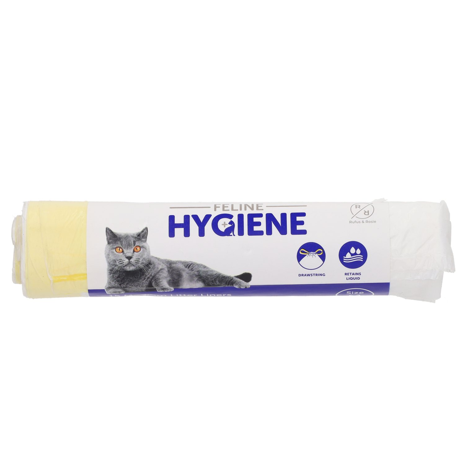Feline Medium Cat Litter Liners with Drawstrings 15 Pack