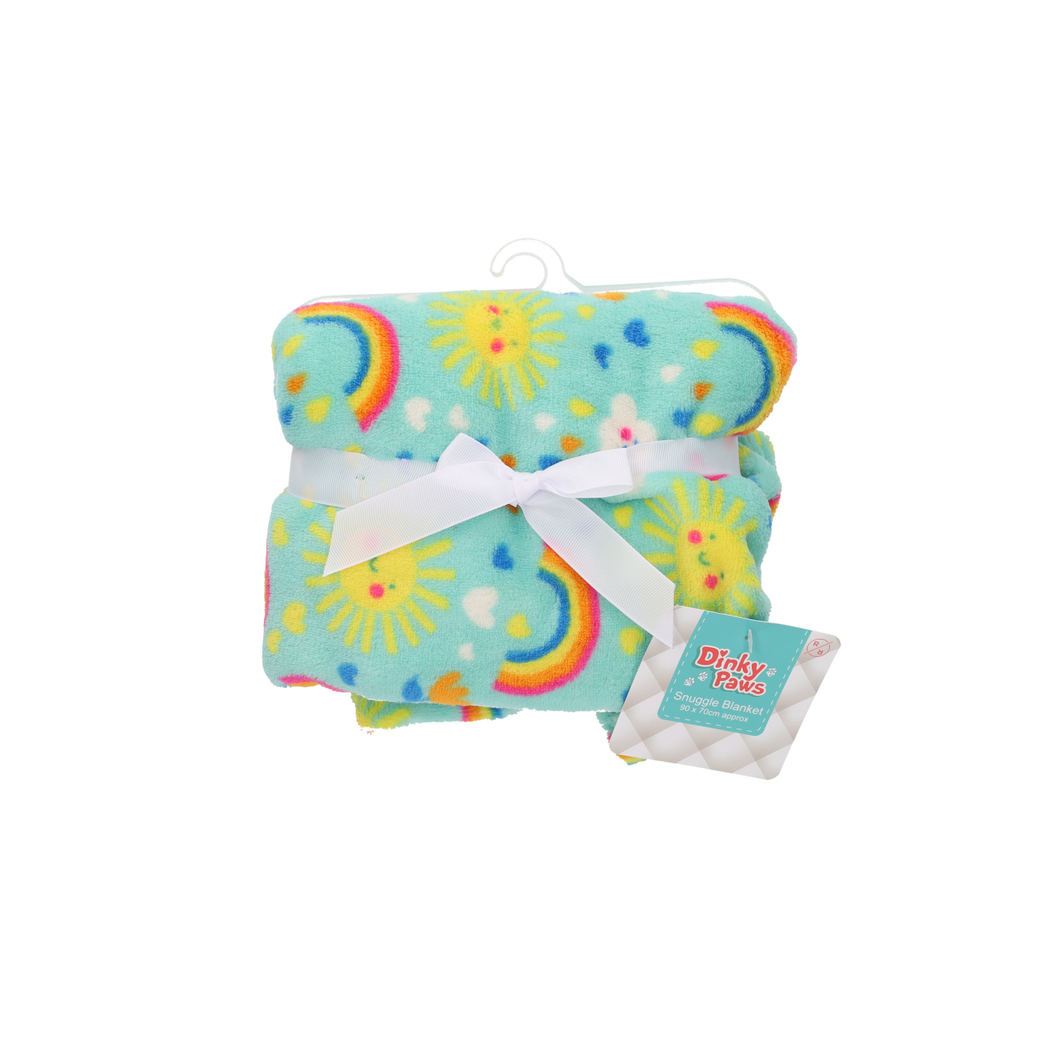 Rufus & Rosie Rainbow Puppy Blanket 90x70cm