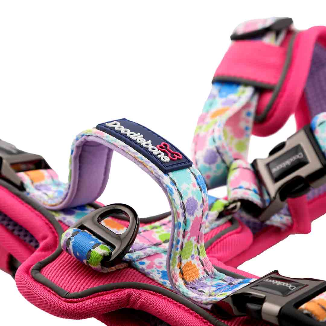 Doodlebone 'With Me' Dog Harness Pink 9-11