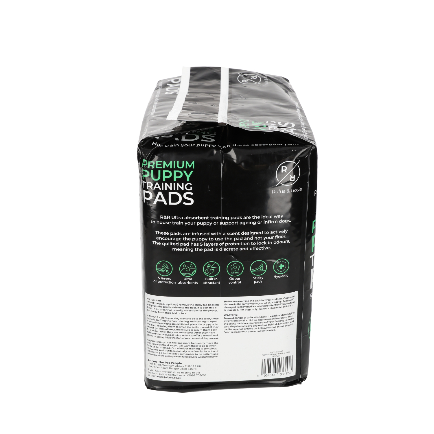 Rufus & Rosie Puppy Pads, 80 Pack
