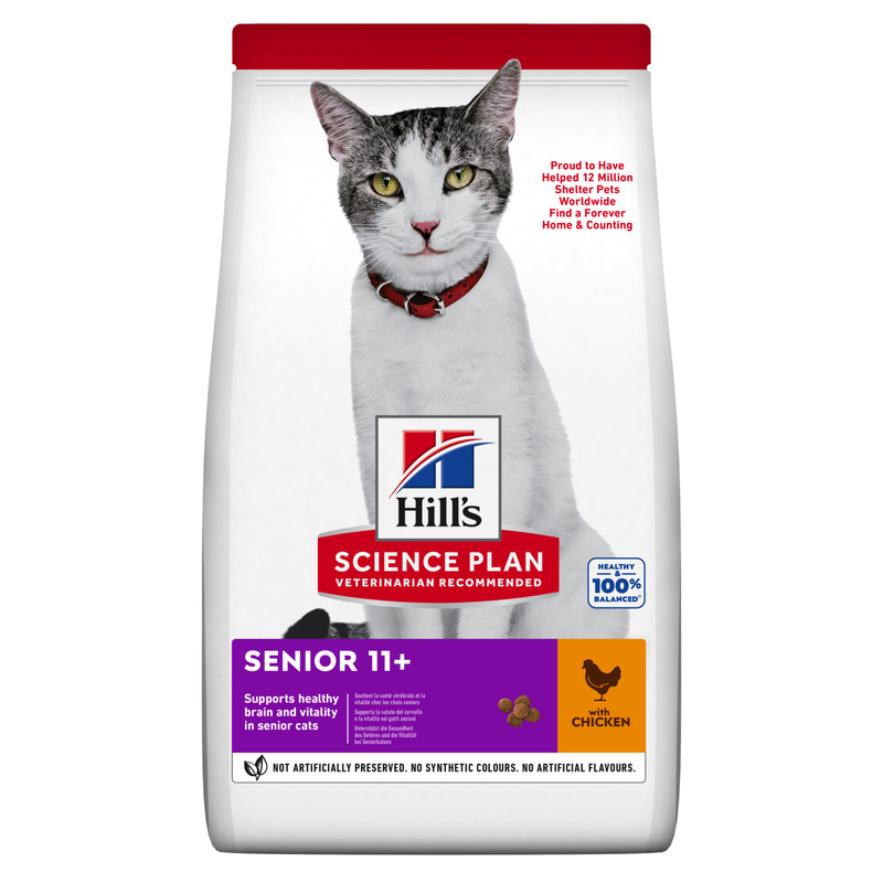Hill's Science Plan Senior Dry Cat Food Chicken Flavour 1.5kg
