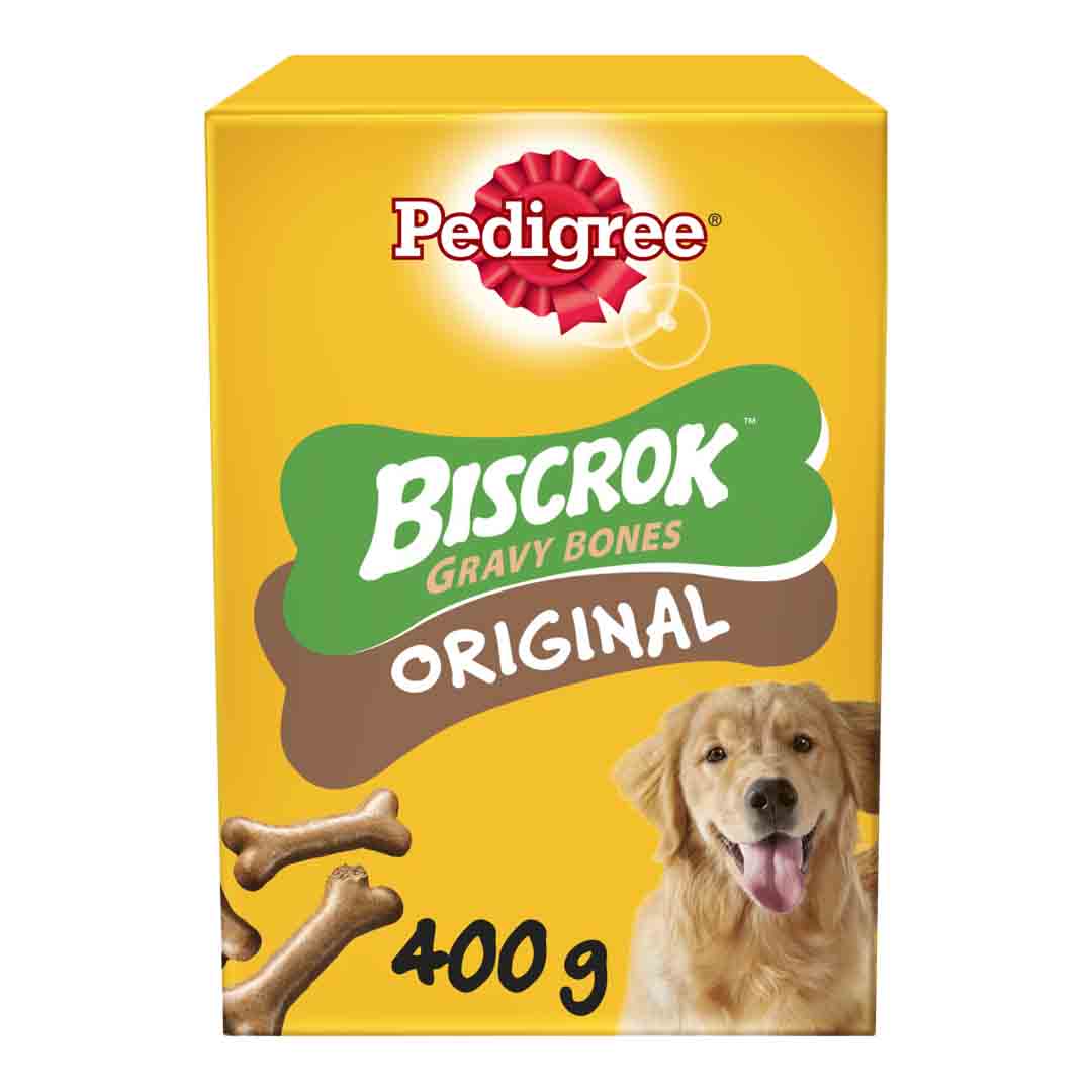 Pedigree Biscrok Gravy Bones Biscuit, Dog Treats 400g