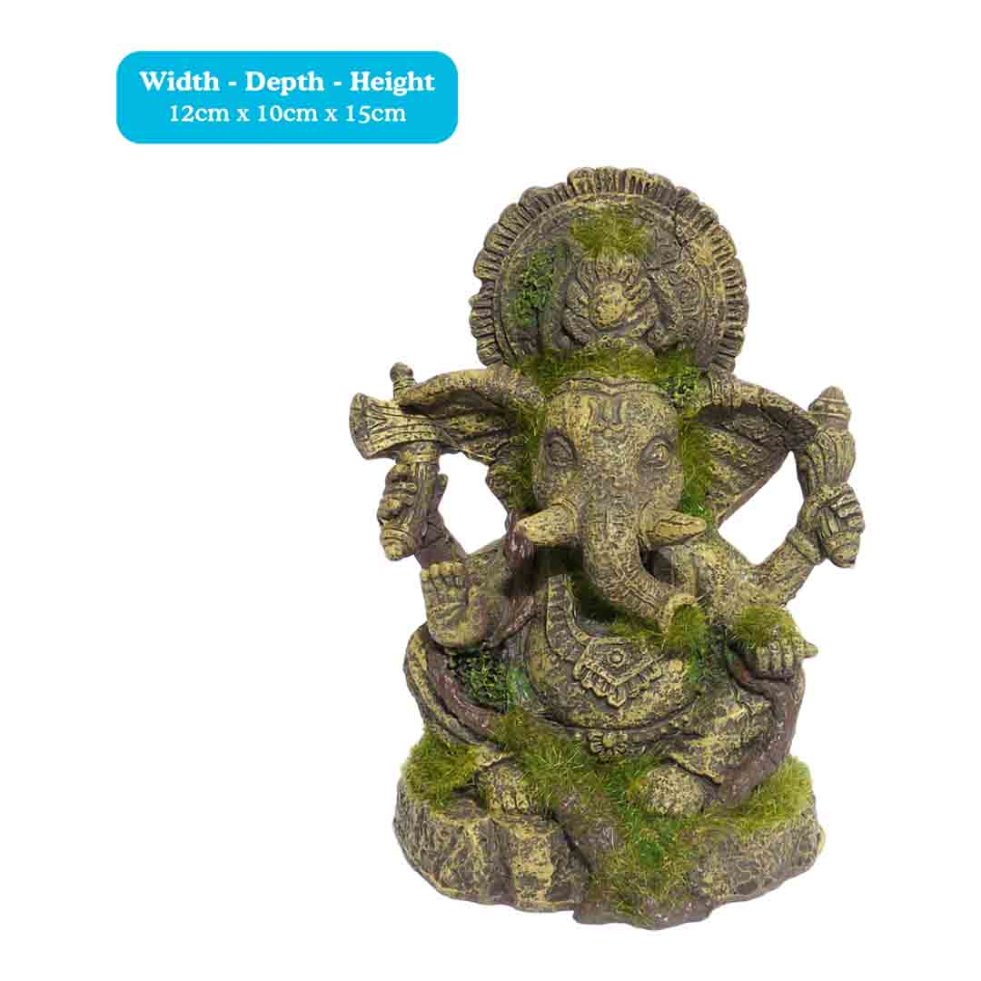 Moss Covered Statue Of Ganesha Tank Decoration
