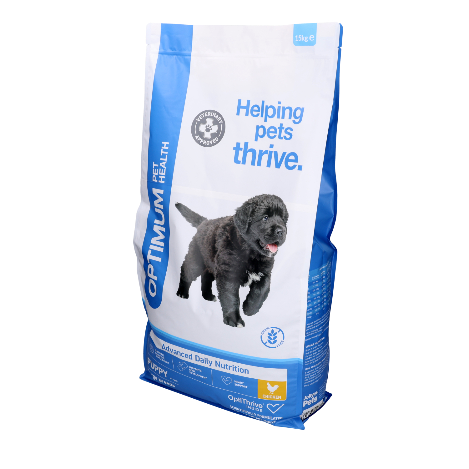 Optimum Pet Health Large Breed Puppy Dry Dog Food, 15kg