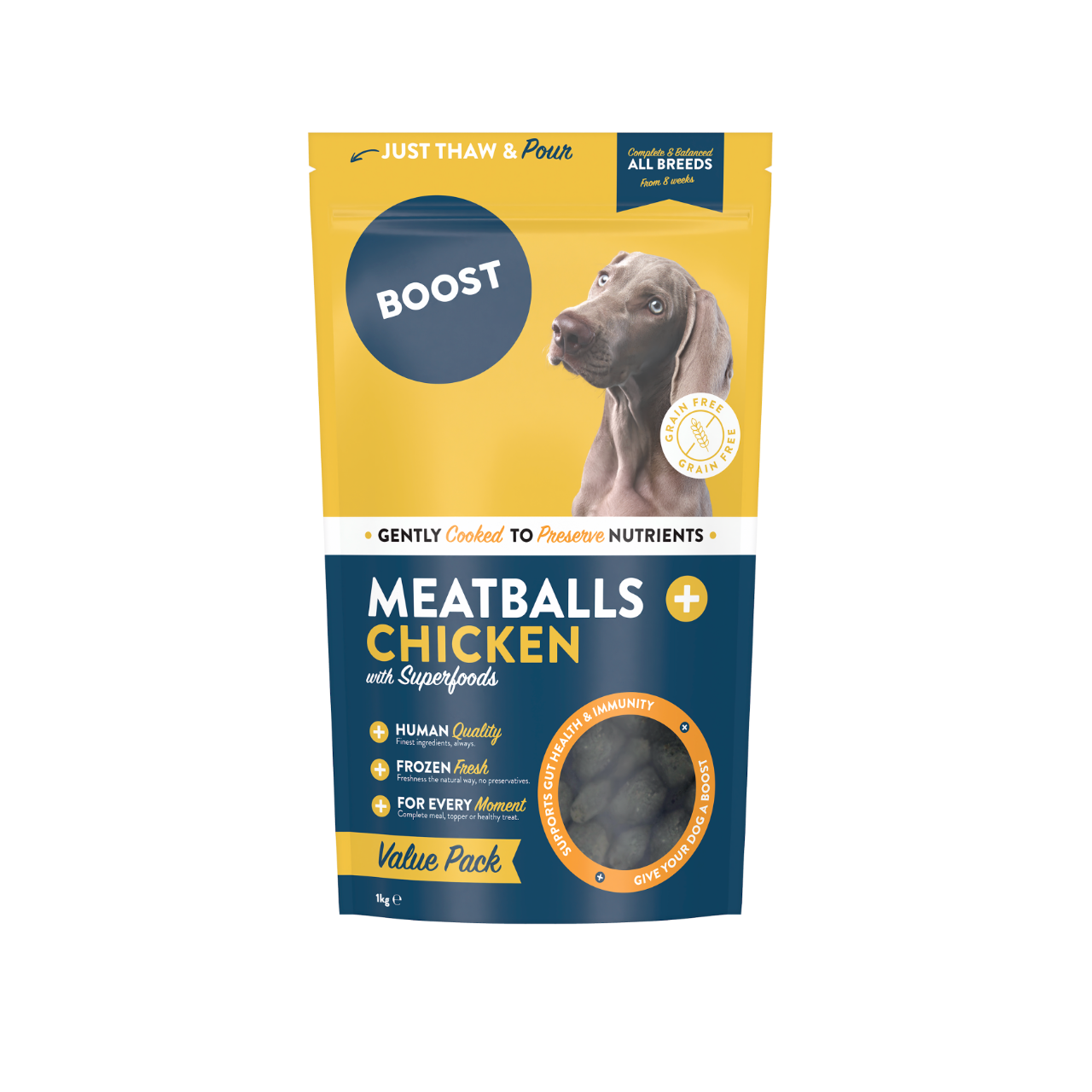Boost Chicken Meatballs Fresh Dog Food 1kg