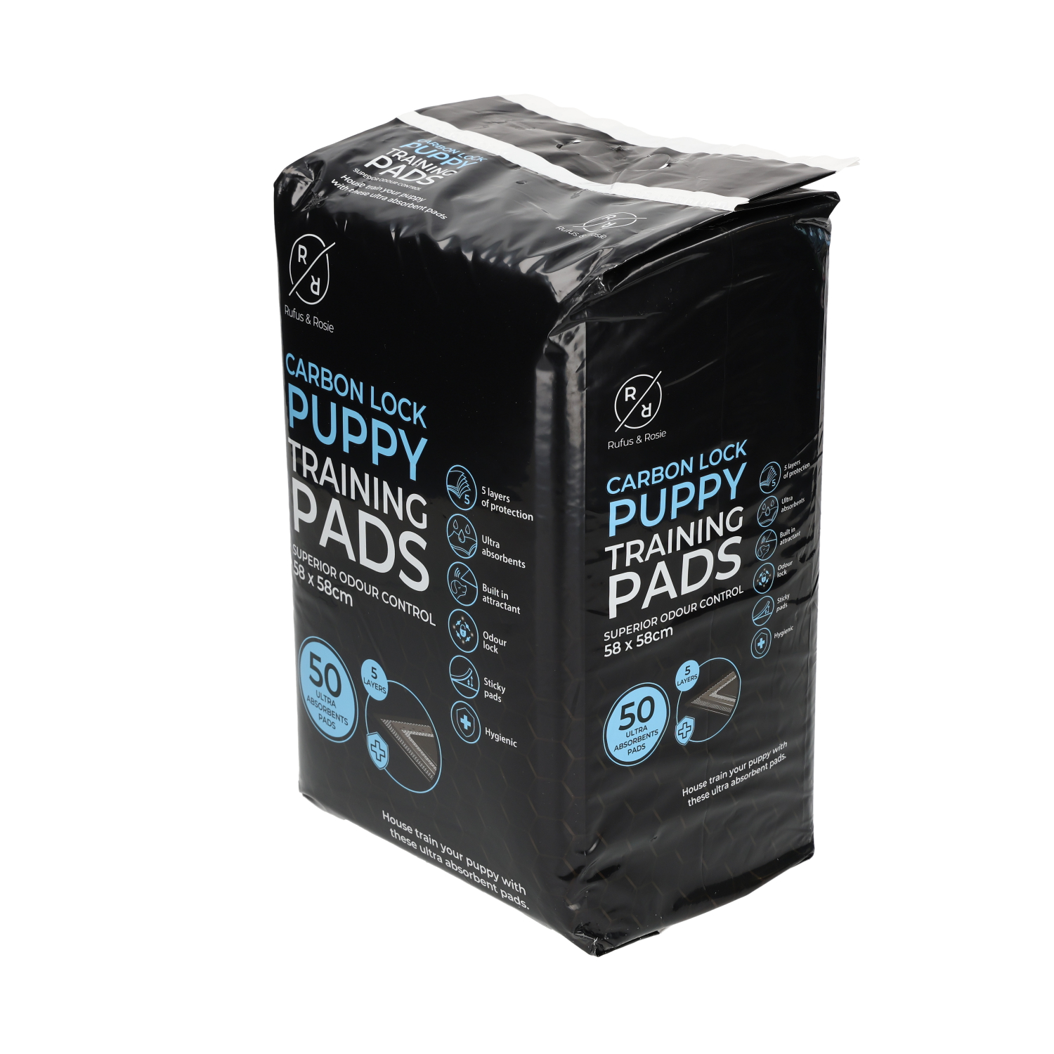 Rufus & Rosie Puppy Pads, Carbon Lock,